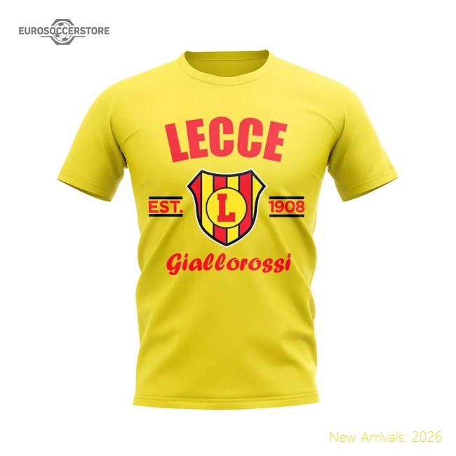 Lecce Established Football Fan T-shirt (yellow) - Official Design