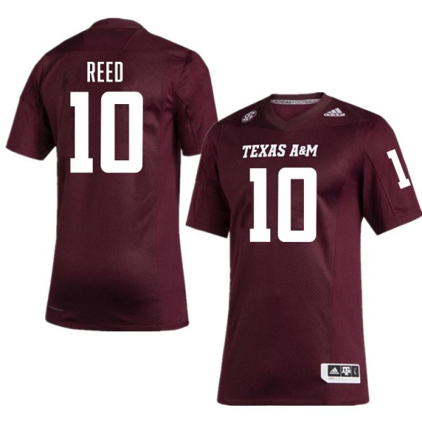 Men Texas A&M Aggies #10 Marcel Reed Maroon Stitch Jersey