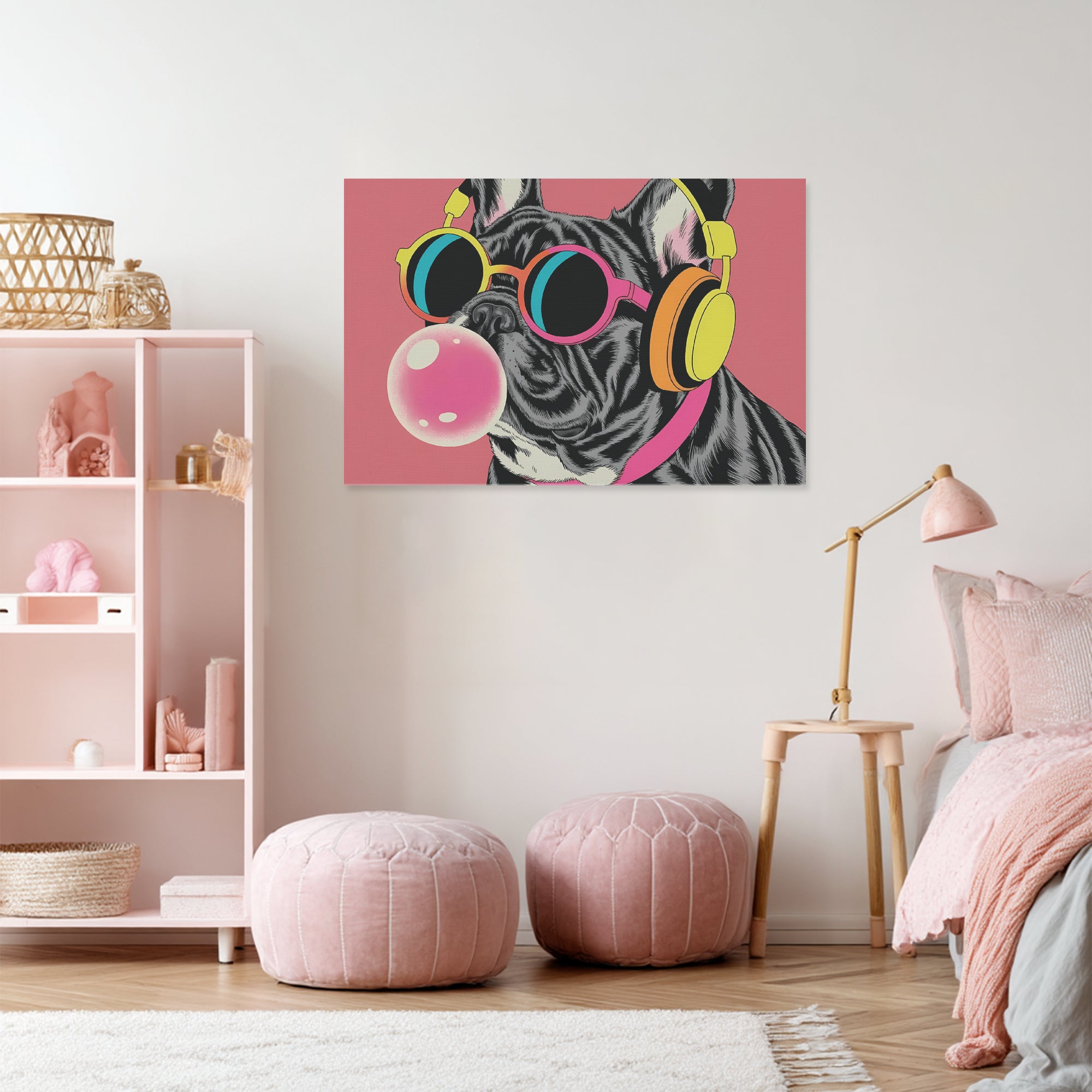 Violet - Adorable Frenchie canvas Wall Art