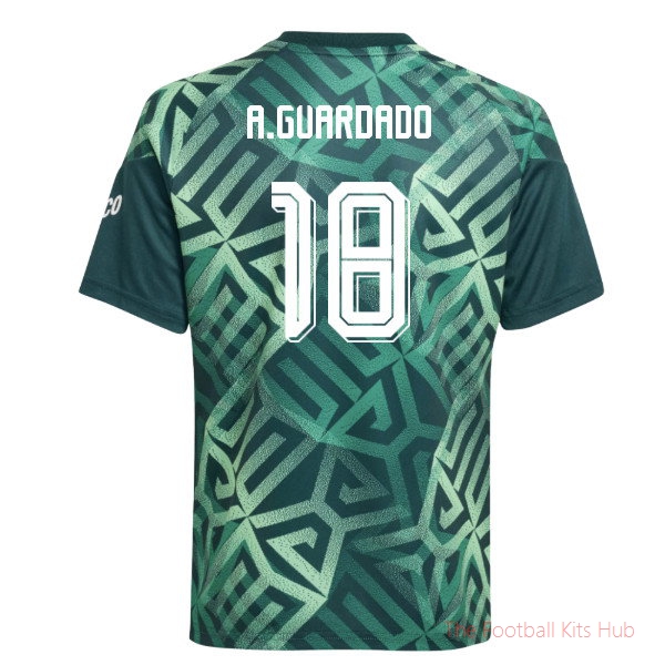 Mexico 2026-2027 Home Pre-Match Shirt (Kids) (A.Guardado 18)