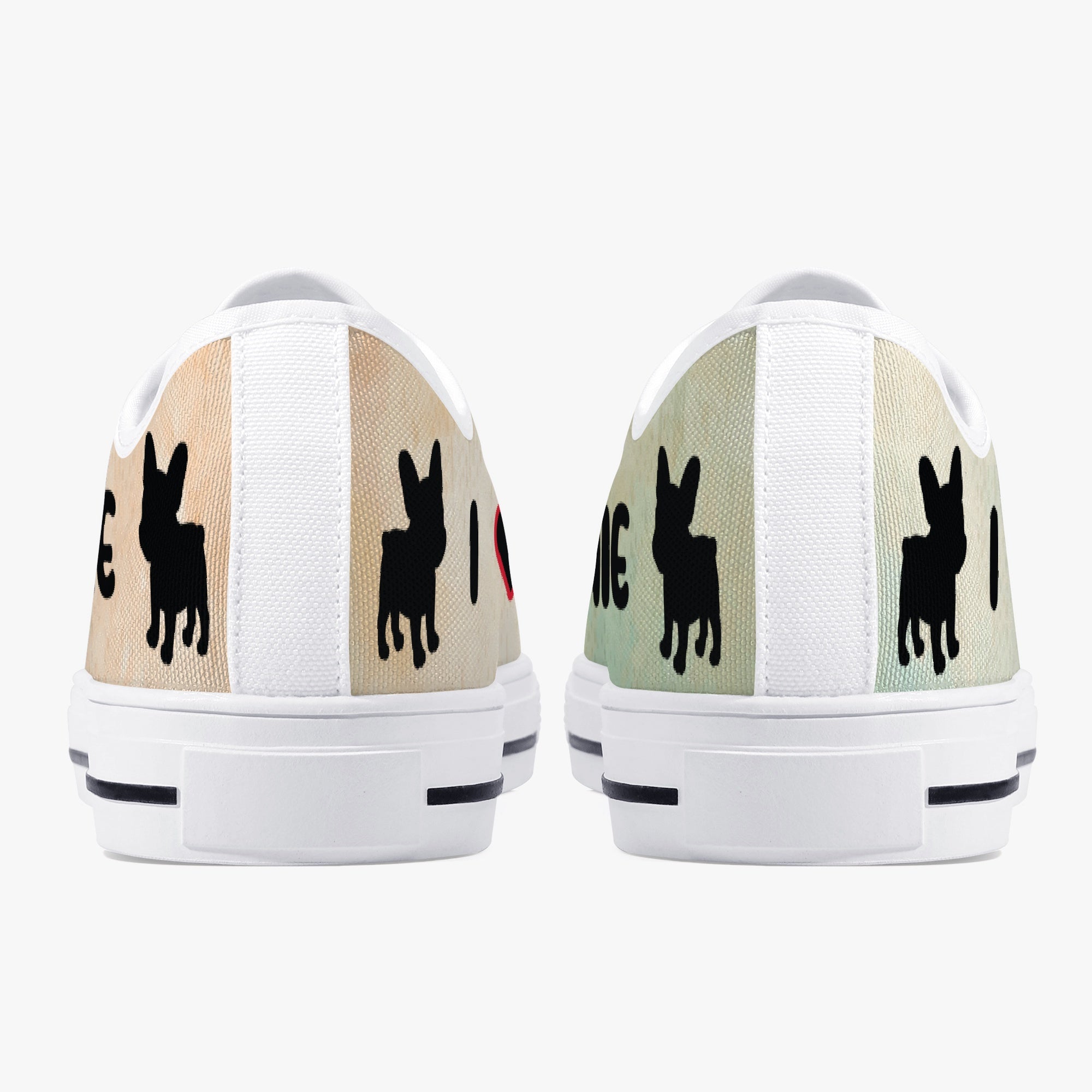 French Bulldog Ziggy Classic Low Top Canvas Shoes Durable Dog Footwear