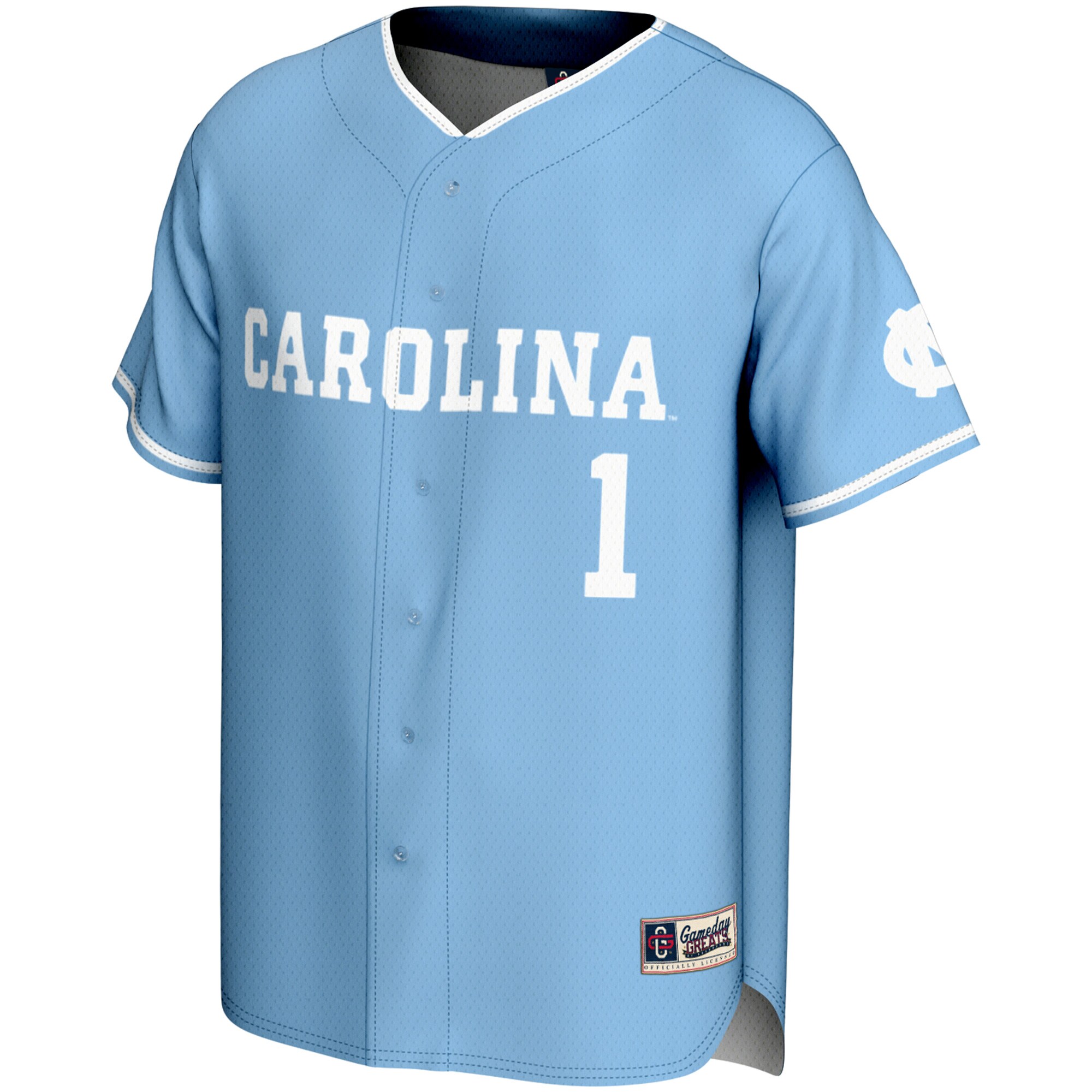 [DDG] North Carolina Tar Heels GameDay Greats Youth Lightweight Baseball Jersey - Carolina Blue