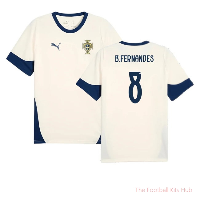 [LK] 2025/26 Portugal Training Jersey (Sugared Almond) (B.Fernandes 8)