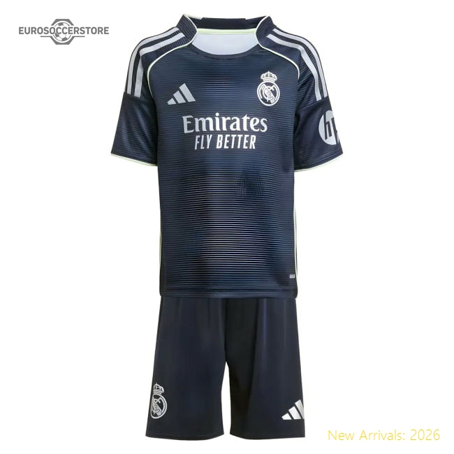 Trending Top-Quality 2025-2026 Real Madrid Away Mini Kit