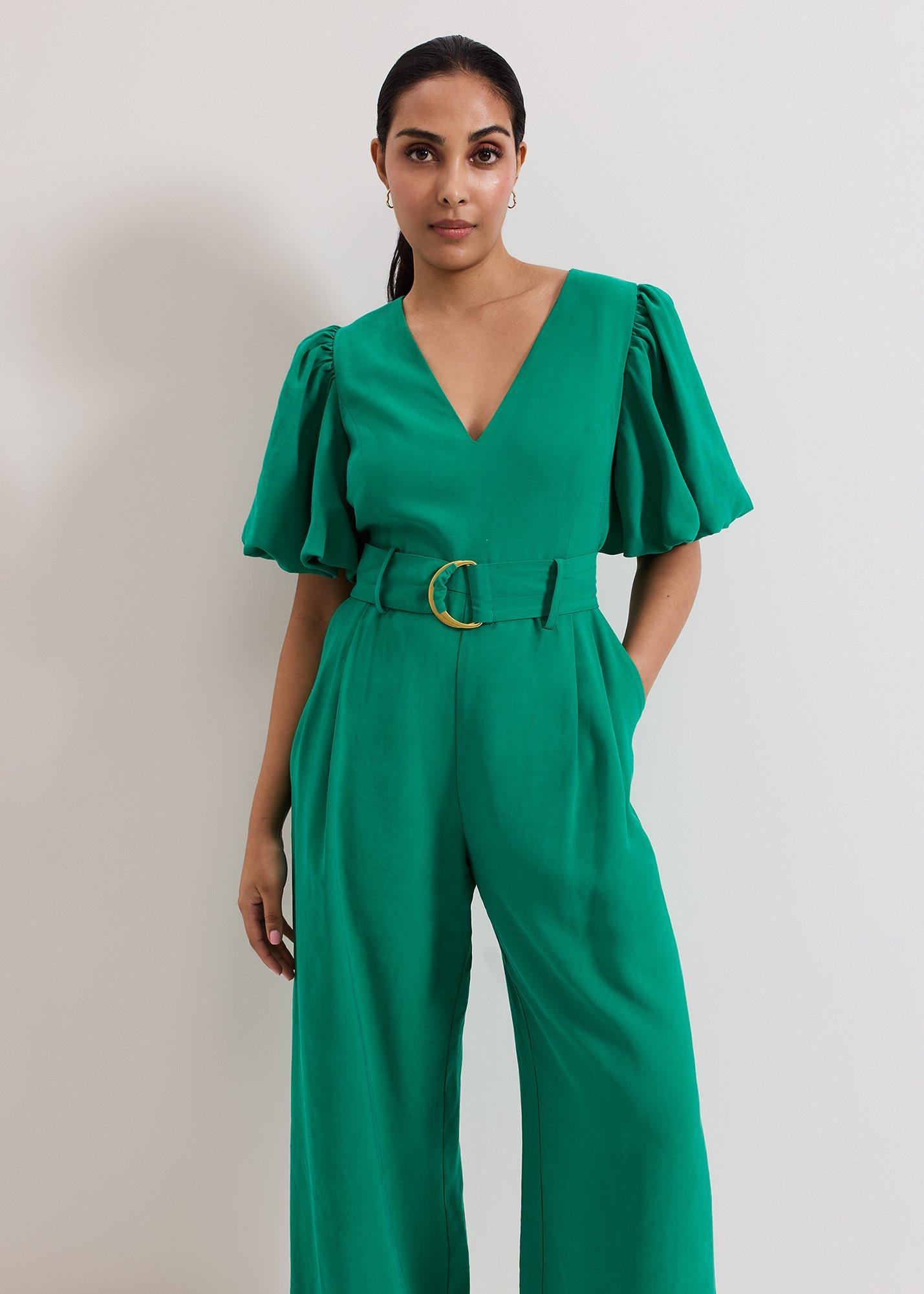 Petite Margot Puff Sleeve Jumpsuit