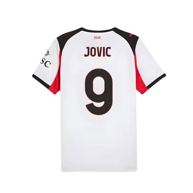 2025-2026 AC Milan Away Official Shirt (Jovic 9) Quick Dry