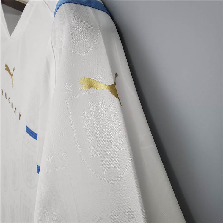 Uruguay 2021 Away Kit White Soccer Jersey Football Shirt - Official