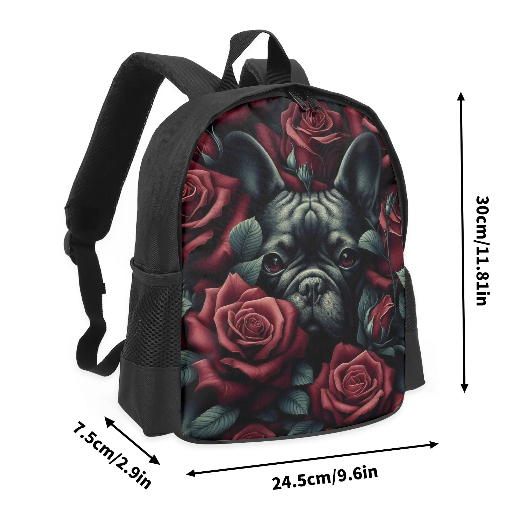 Frenchie Lexi - Warm Kids School Backpack For Frenchie Pups