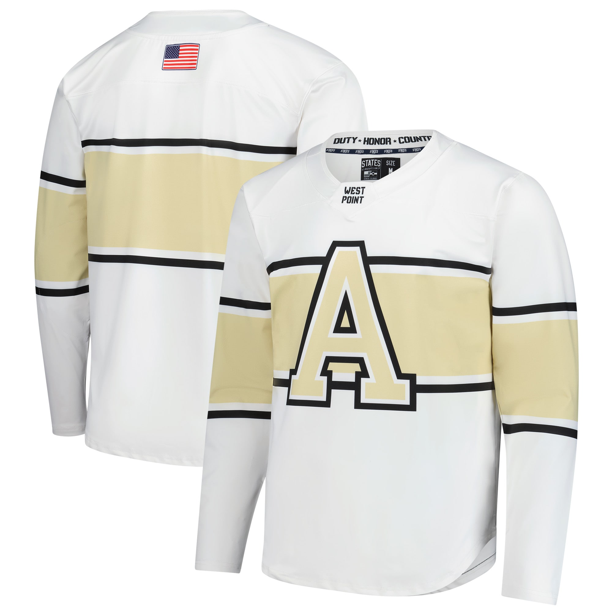 [NJP] Army Black Knights Replica Hockey Jersey - White