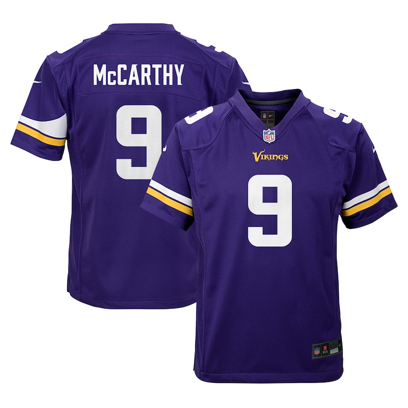 None J.J. McCarthy MIN Vikings Classic Top-Grade Jersey Football Appar