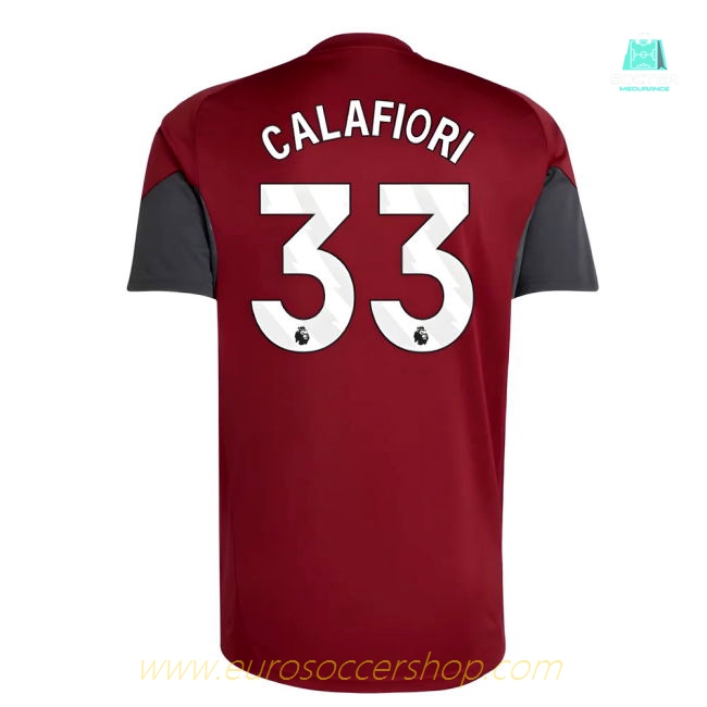 2025-2026 Arsenal EU Training Jersey (Burgundy) (Calafiori 33)