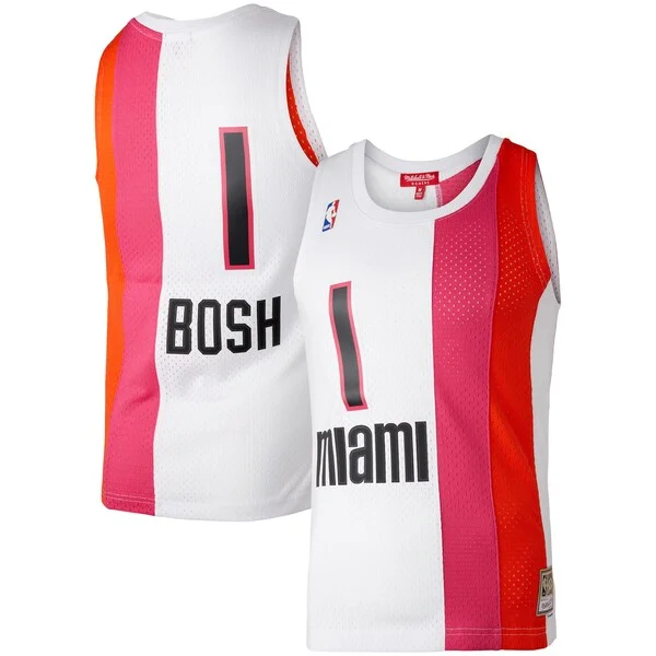 Chris Bosh MIA Swingman Jersey - vintage Basketball - White sports