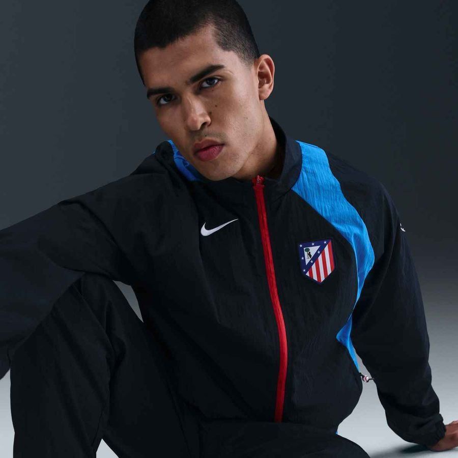 [EFKS] Atletico Madrid Track Jacket T90 Woven GX Black/Photo Blue/Sport Red/White Kit