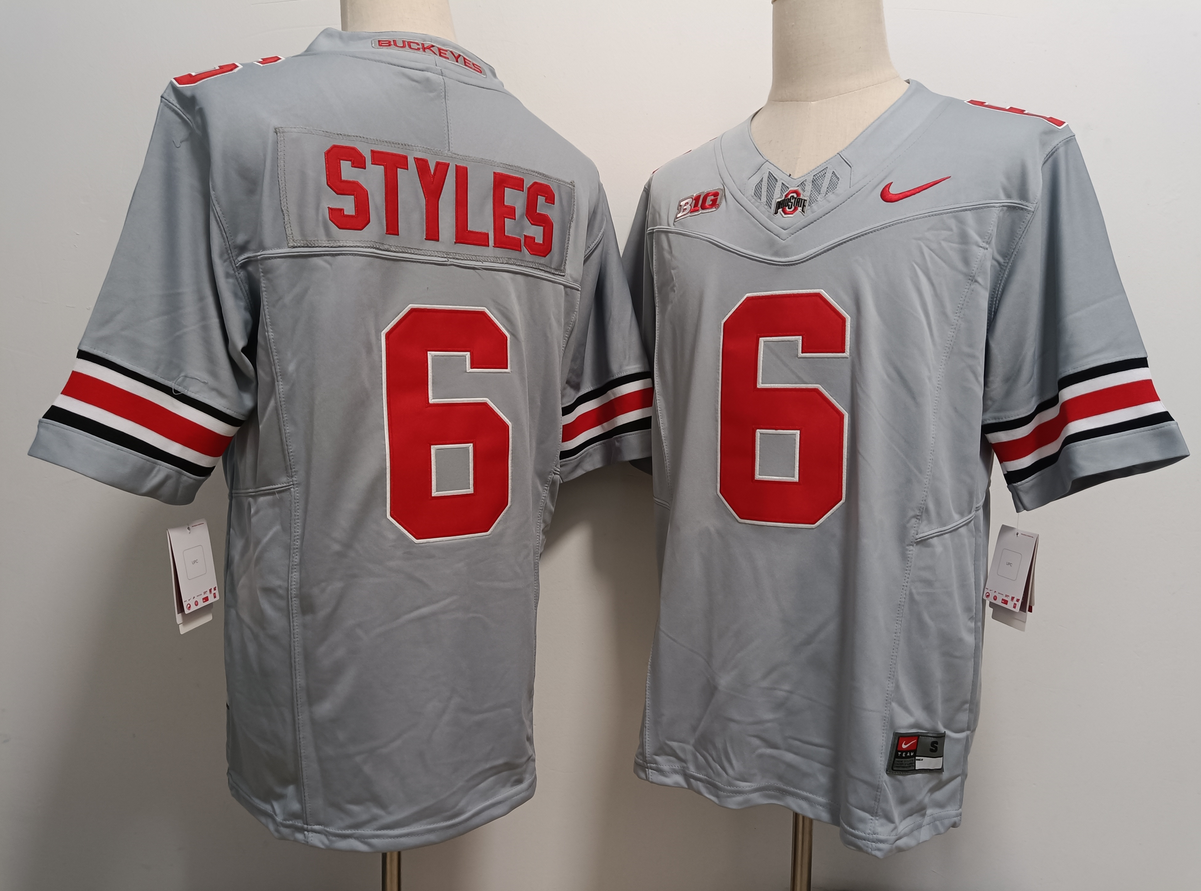 Men's OSU Buckeyes #6 Sonny Styles Game 2024 away jersey team
