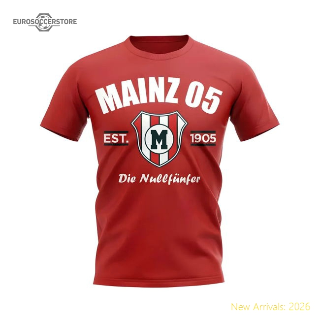 Club Teams,Mainz 05 Mainz Established Football T-Shirt (Red)