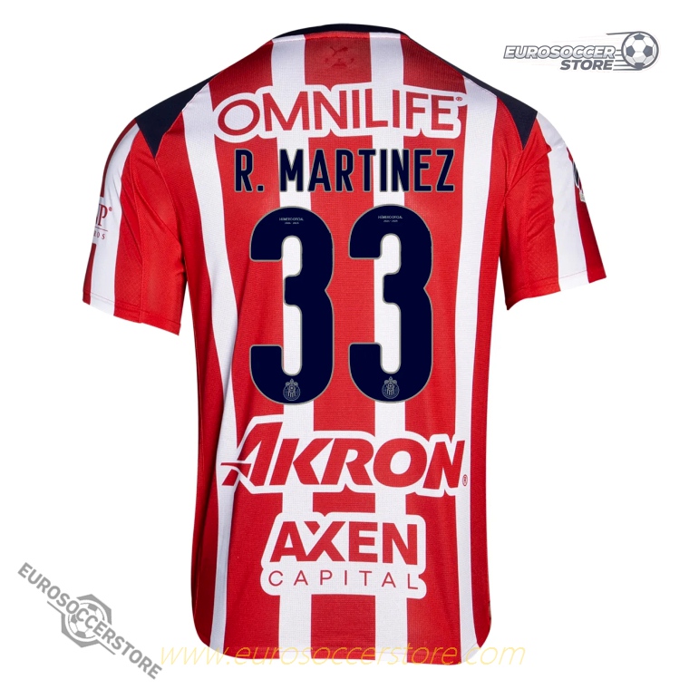 Martinez R. #33 Chivas 25-26 Home Football Jersey