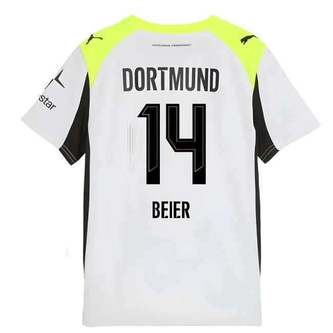 2025-2026 BVB Away Shirt - Kids (Beier 14) Quick Dry Moisture Wicking