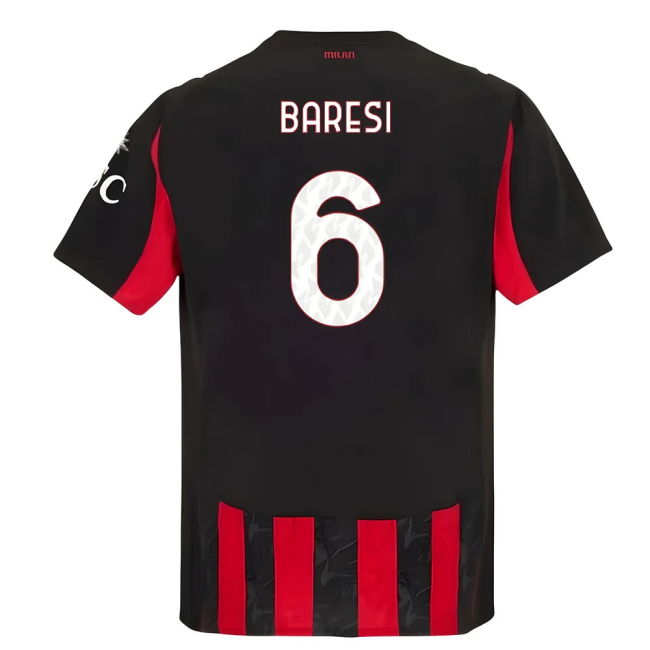 Premium 2025-2026 Ac Milan Home With Retro Design - Machine Washable