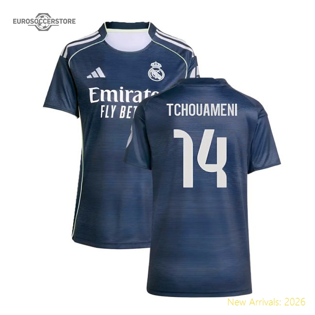 2025-2026 Real Madrid Authentic Road Jersey (womens) (tchouameni 14)