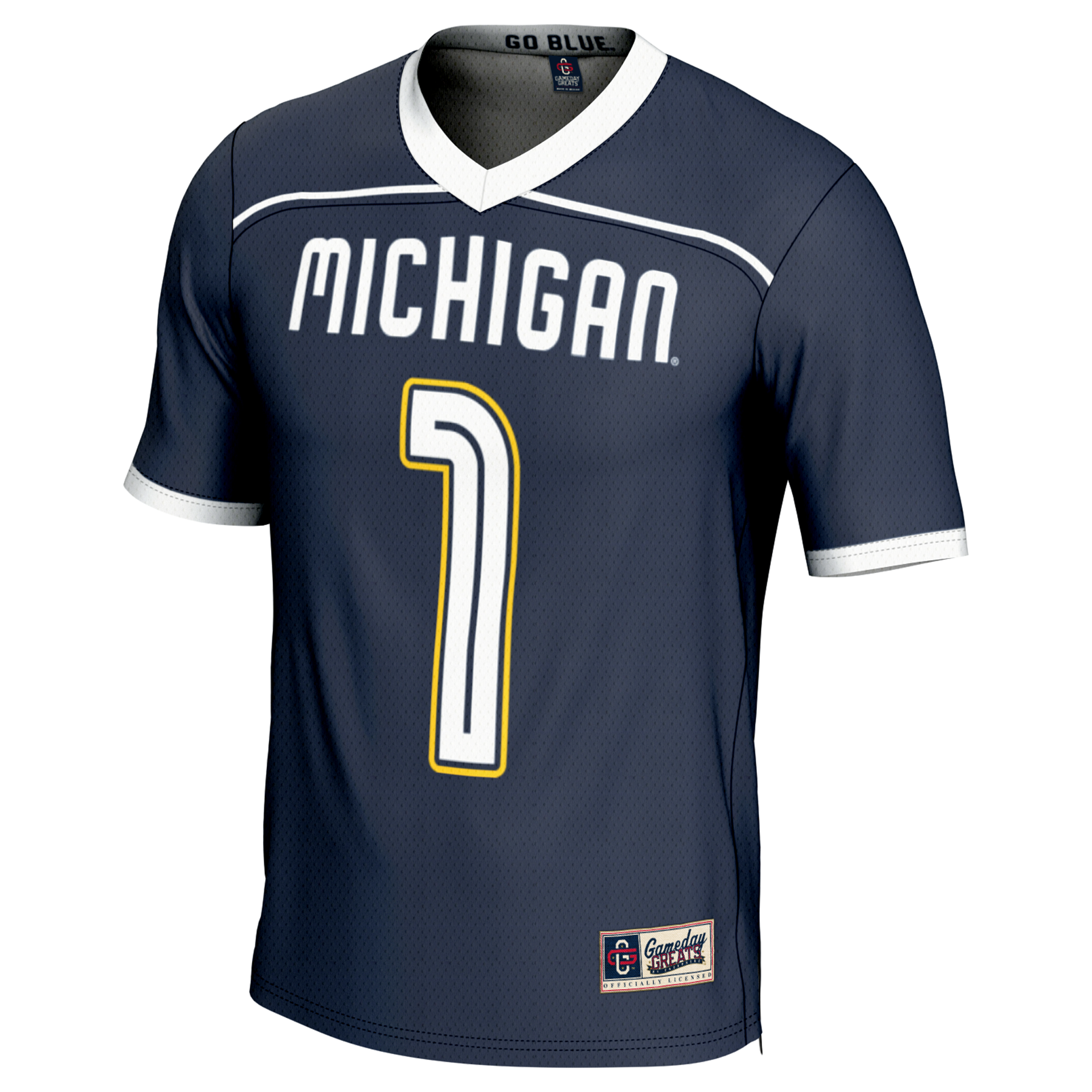 [DDG] Michigan Wolverines GameDay Greats Youth Lightweight Lacrosse Fashion Jersey - Navy