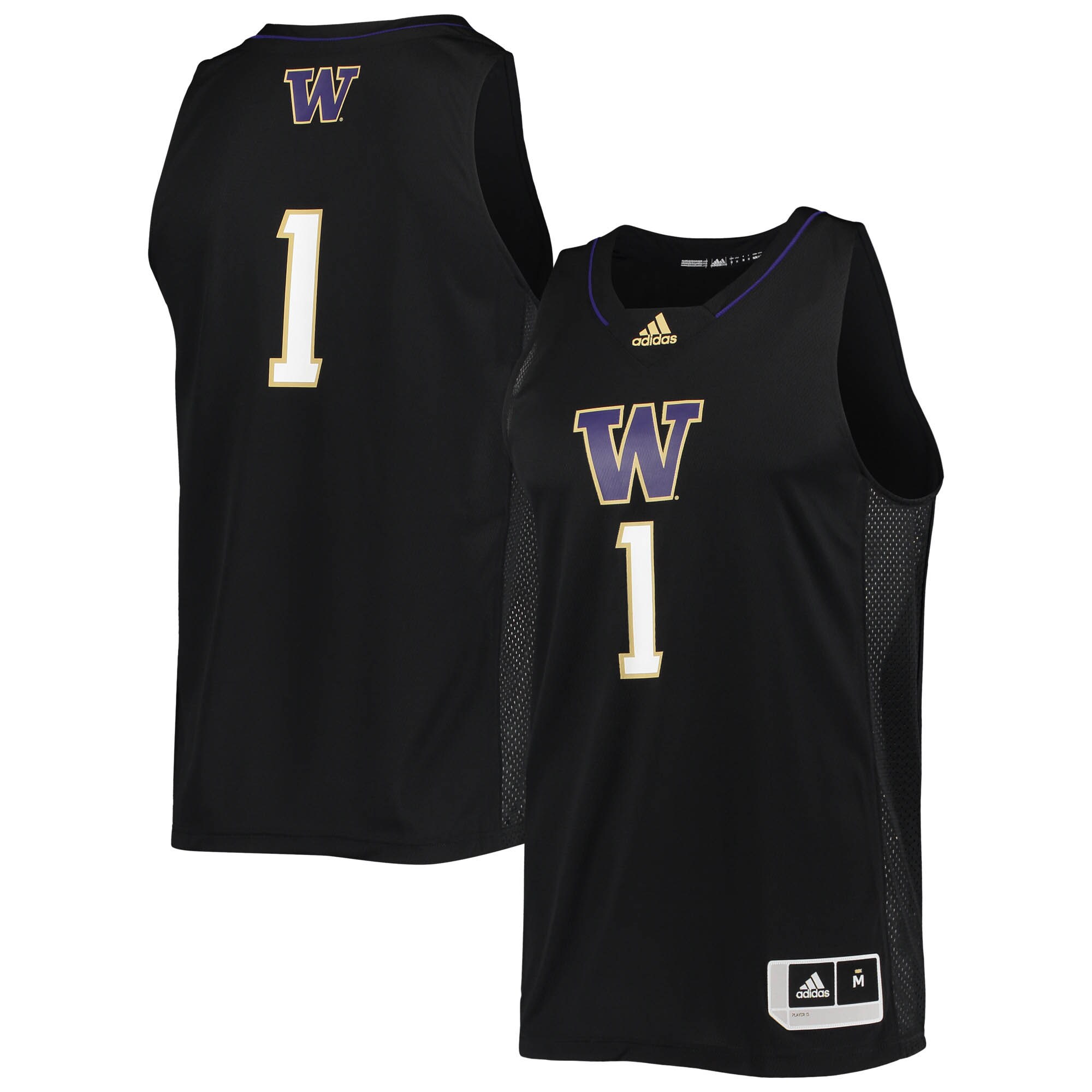 [DDG] Washington Huskies Swingman Basketball Jersey - Black