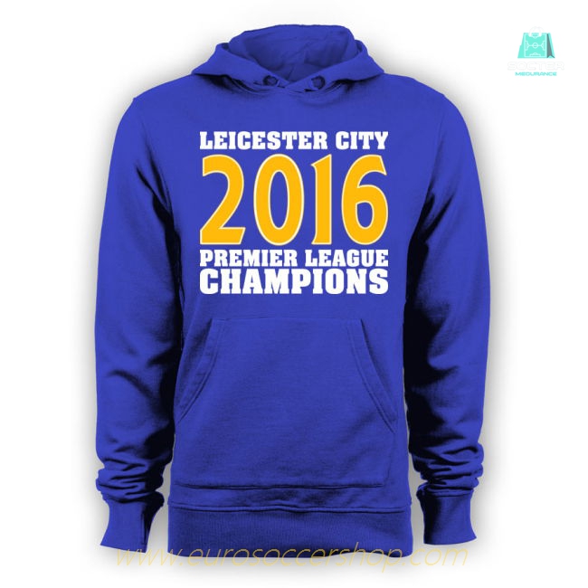 Leicester City 2016 Premier League Champions Hoody (Blue)
