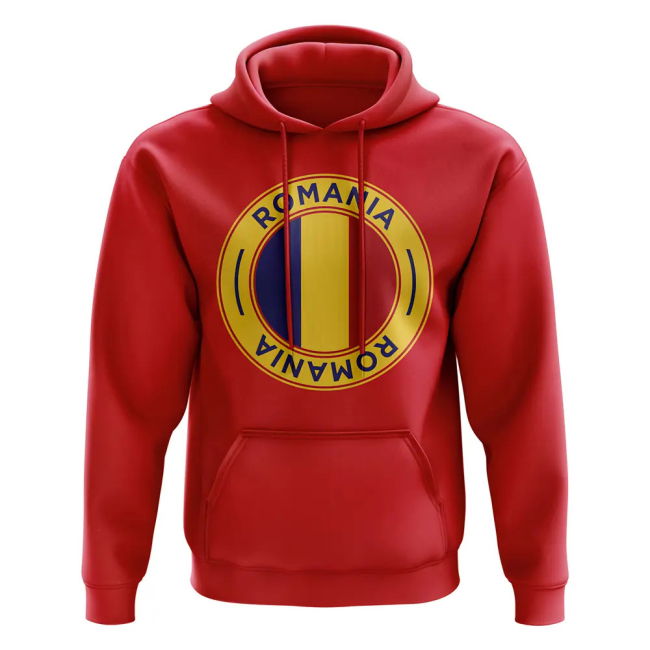 Romania Football Badge Hoodie (Red) Holland Worldcup Quality