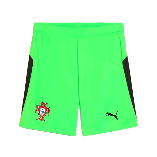 2025-2026 Portugal Home Goalkeeper Shorts (Green) Euro Performance