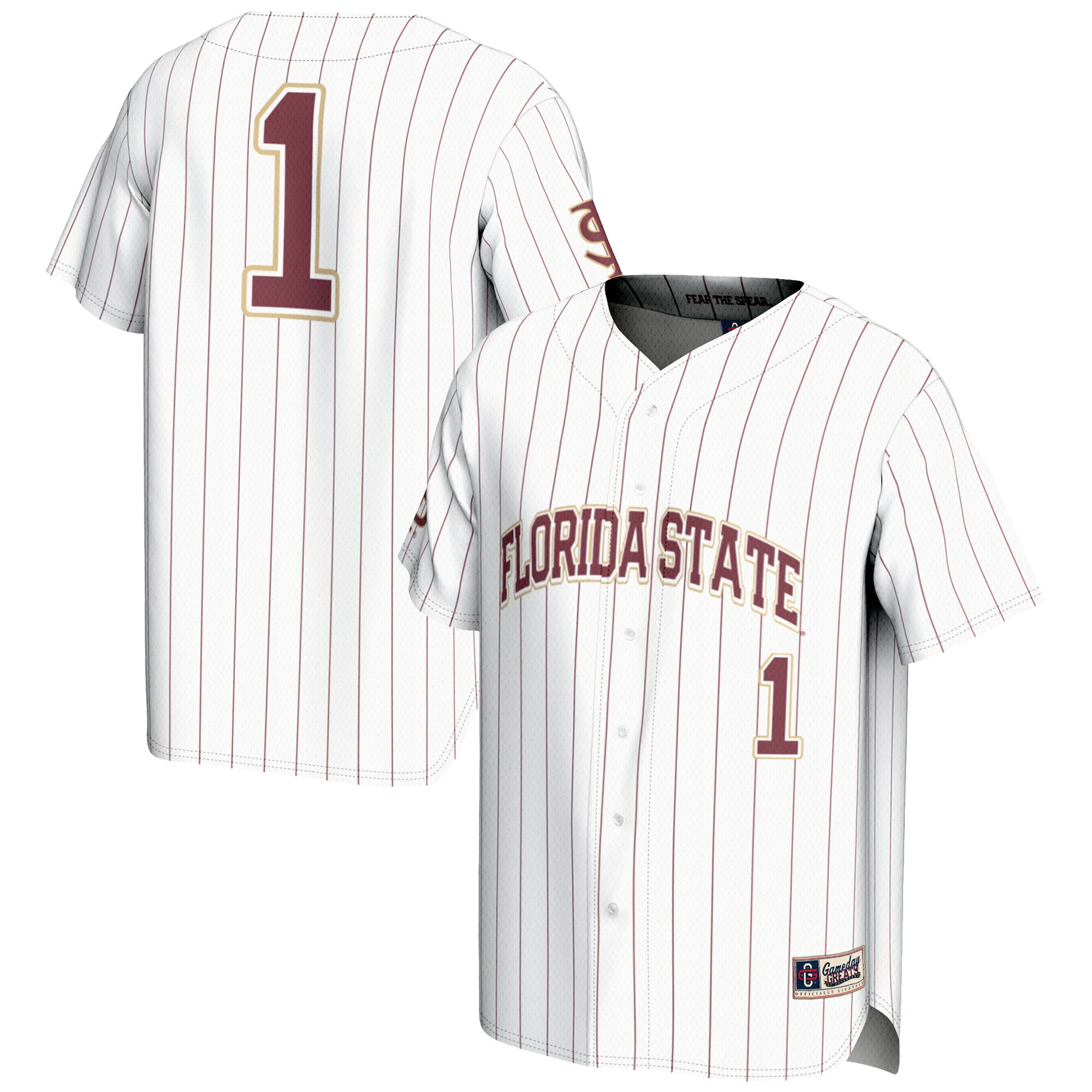 [NJP] Florida State Seminoles GameDay Greats Lightweight Baseball Jersey - White