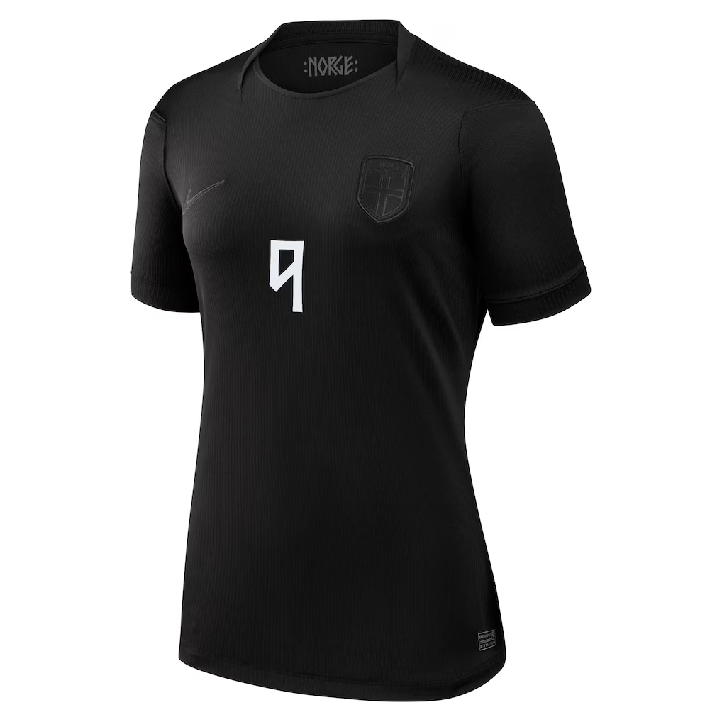 Women's Erling Haaland Norway 2026 Away Stadium Replica Jersey - Black