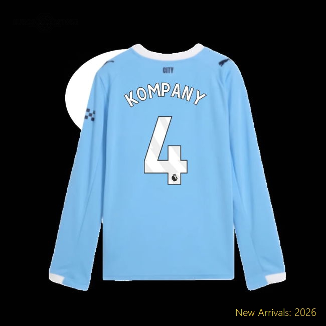 2025-2026 Man City Kids Comfortable Kompany Jersey Drycell