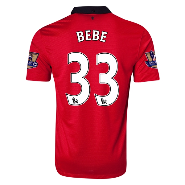 13-14 Manchester United 33 BEBE Home Jersey Shirt - Official Replica