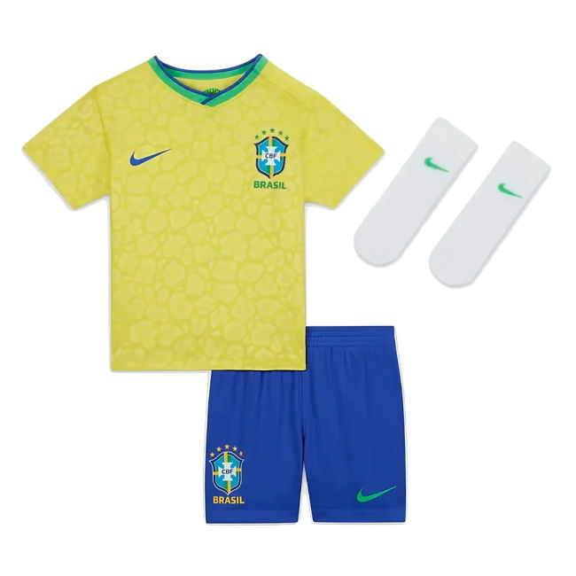 Quality 2022-2023 Brazil Home Little Boys Mini Kit (Casemiro 5)