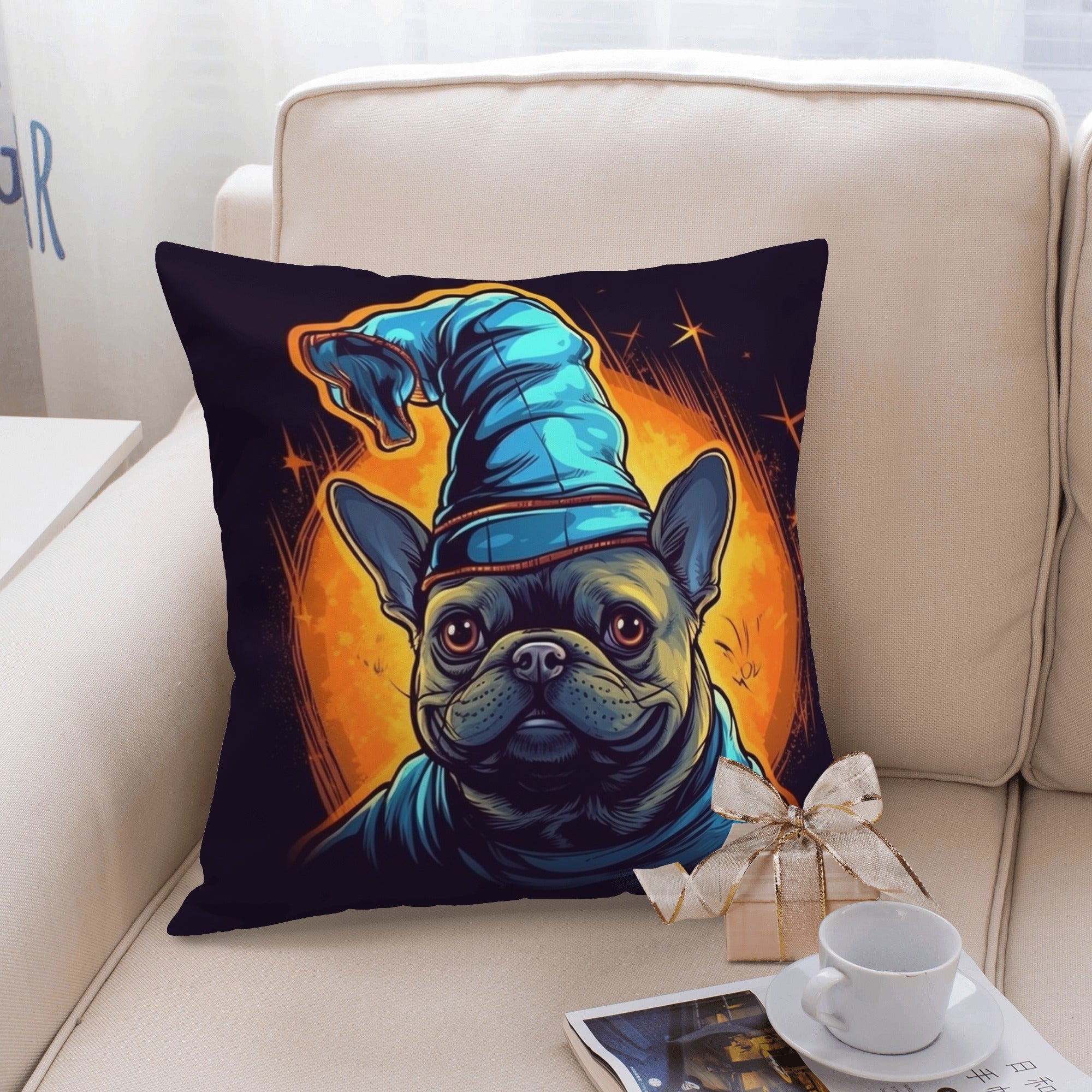 French Bulldog Hurry Frenchie Pillow Cover Practical Pet Supply