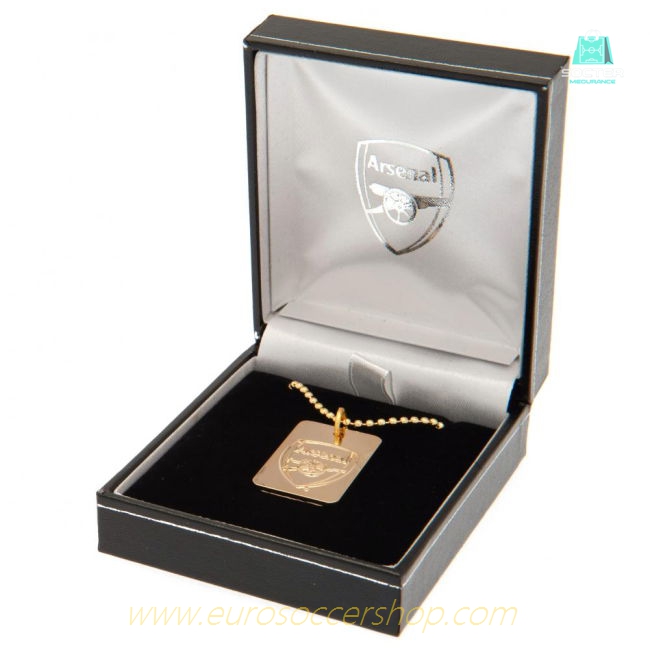 Arsenal FC Gold Plated Dog Tag & Chain