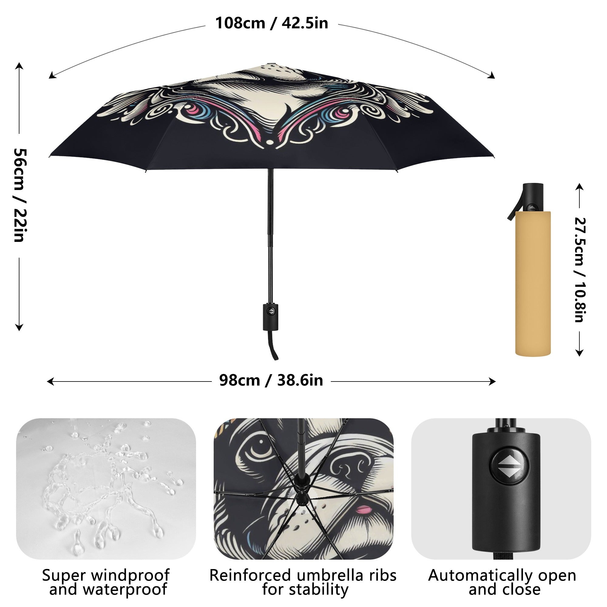 Minimal-Aesthetic Durable Stella - Umbrella for Fashion Lovers