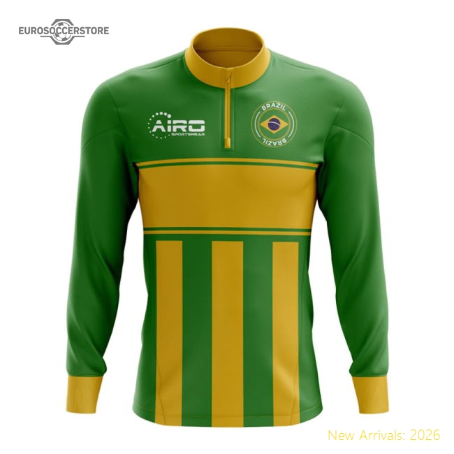 Brazil Vibrant Yellow Concept National Teams Football Half Zip Midlayer