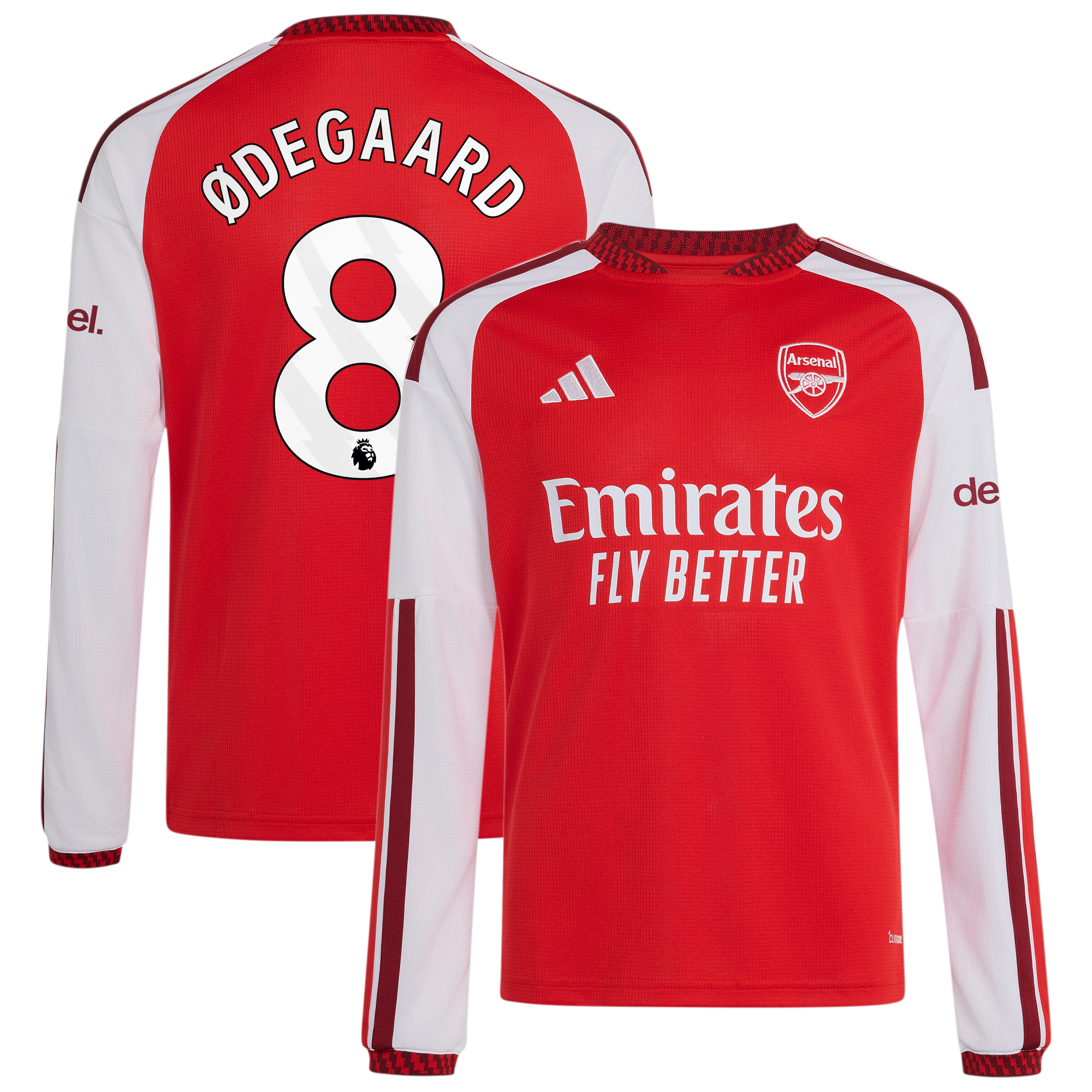 [ESK] Martin?degaard Arsenal Youth 2026/27 Home Replica Long Sleeve Jersey - Red