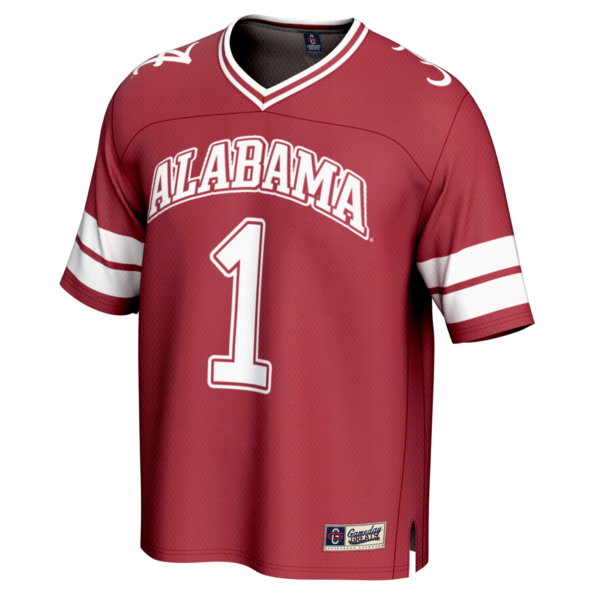 [DDG] Alabama Crimson Tide GameDay Greats Unisex Lightweight Collegiate Football Fashion Jersey - Crimson