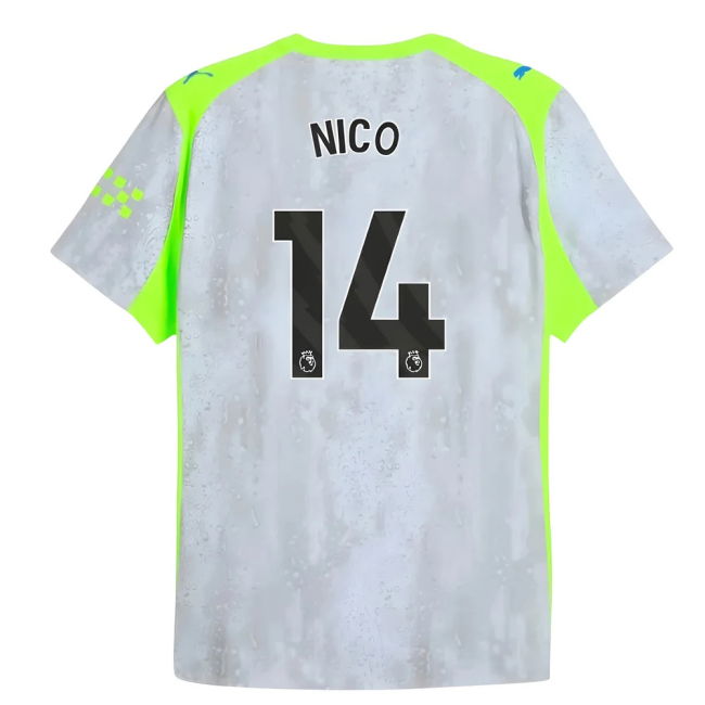 Committed Football Man City Authentic Third Shirt Nico #14 Match Q...