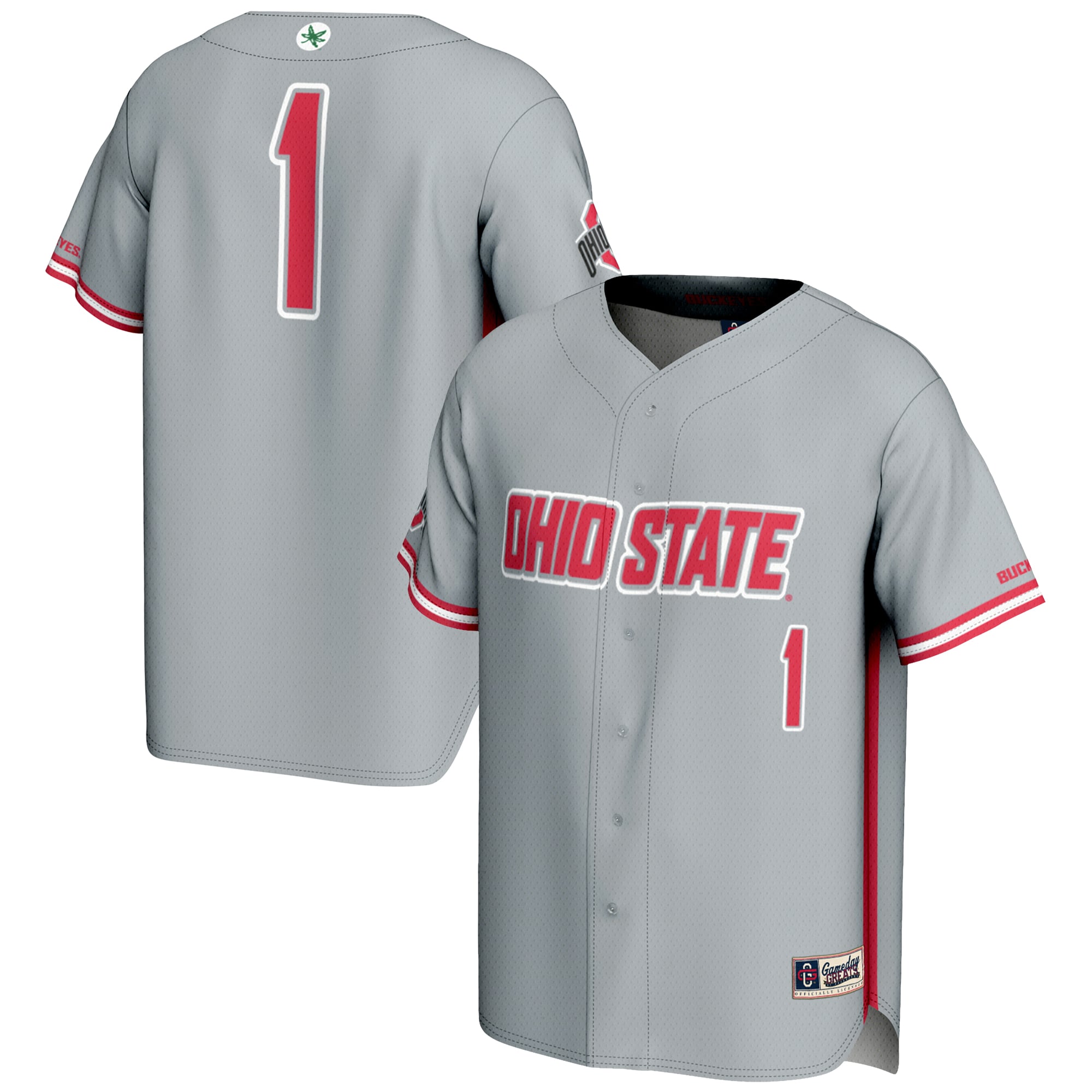 #1 Ohio State Buckeyes GameDay Greats Lightweight Baseball Jersey - Gray