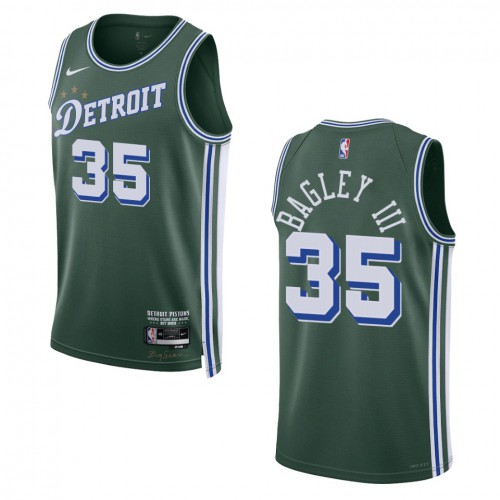 Detroit Detroit Pistons #35 Marvin Bagley III Unisex Nike Green 2022-23 Swingman Jersey ¨C City Edition Mens