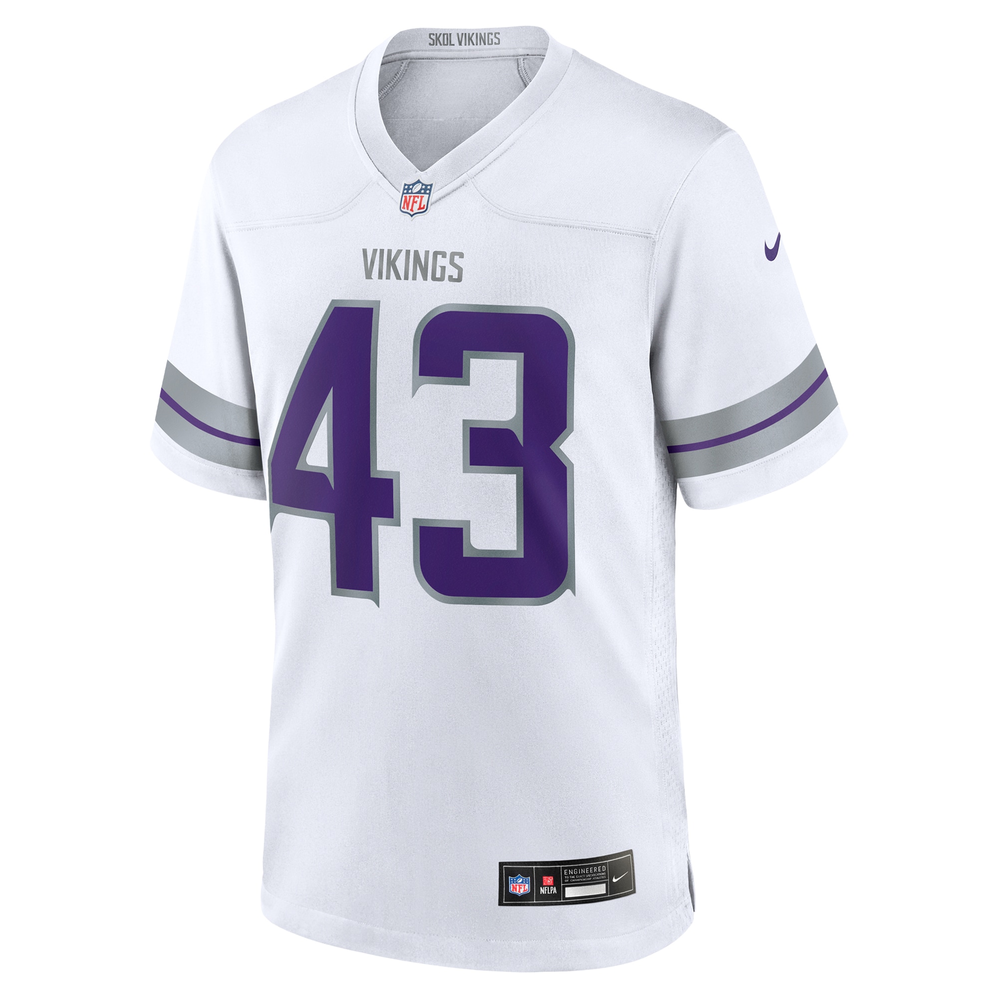 [LK] Andrew Van Ginkel Minnesota Vikings Alternate Game Jersey - White