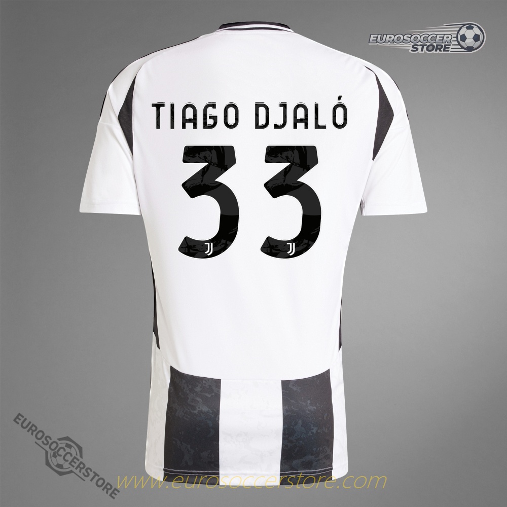 Juventus 24-25 Home Jersey with TIAGO DJALÓ 33 Printing