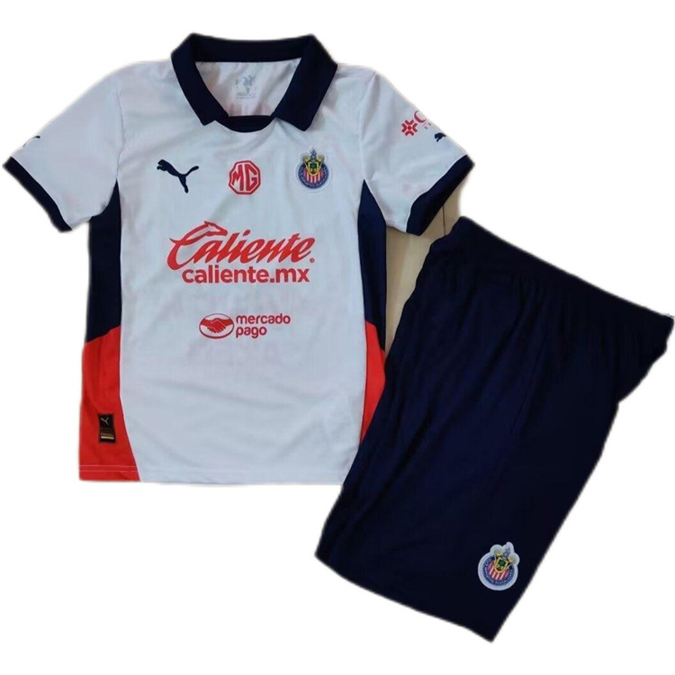 Authentic Comfort Fit Kids Chivas 2425 Away Kit ShirtShorts