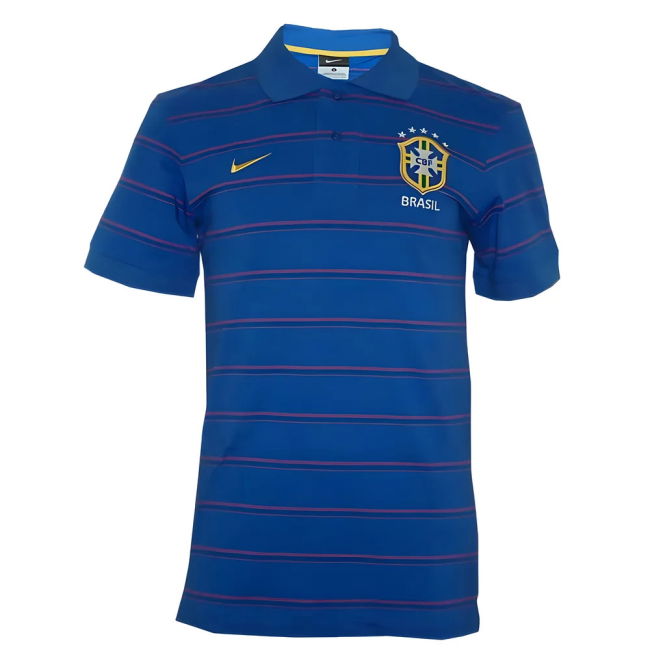 Official 2010-11 Brazil Nike Travel Polo Shirt (Royal) Professional