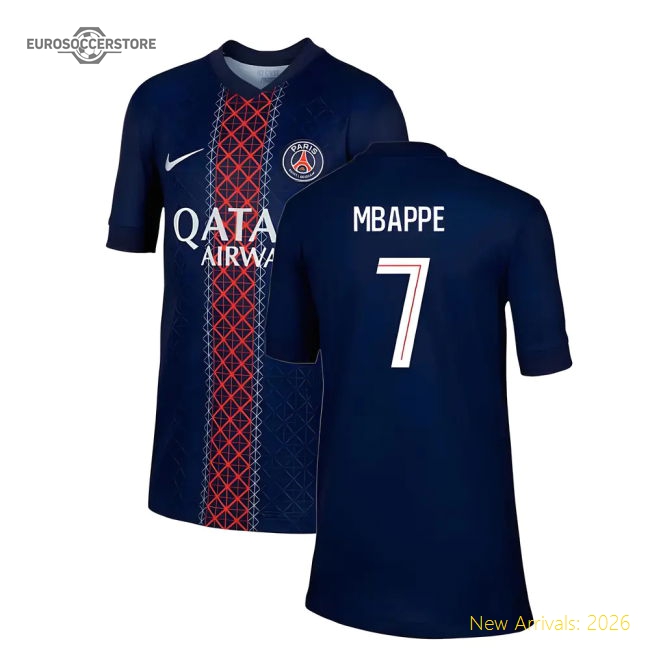 Paris Saint-Germain 2024-25 Home Fan Version For Kids (Mbappe Match