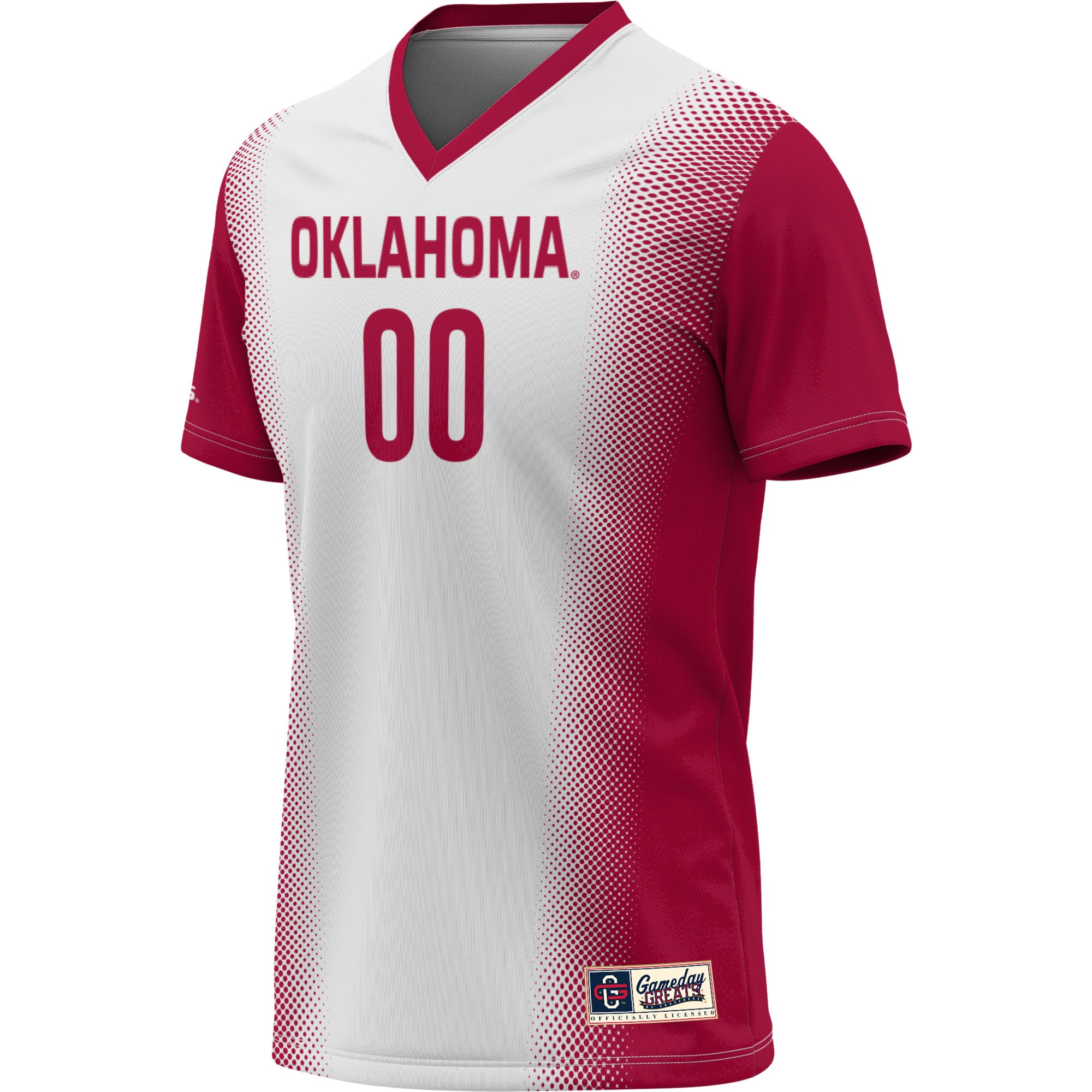 [DDG] Oklahoma Sooners GameDay Greats Youth NIL Pick-A-Player Lightweight Women's Soccer Jersey - White