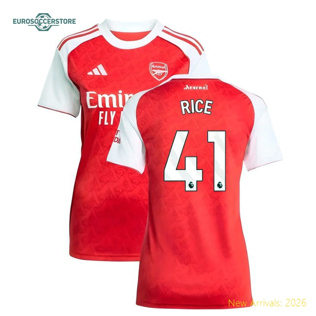 Arsenal 2024-25 Home Fan Version For Women (Rice Soccer Jersey
