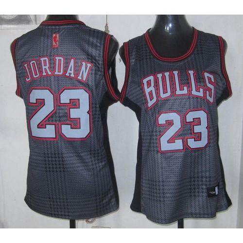 Chicago Bulls #23 Michael Jordan Black Rhythm Fashion Womens Stitched NBA Jersey Womens